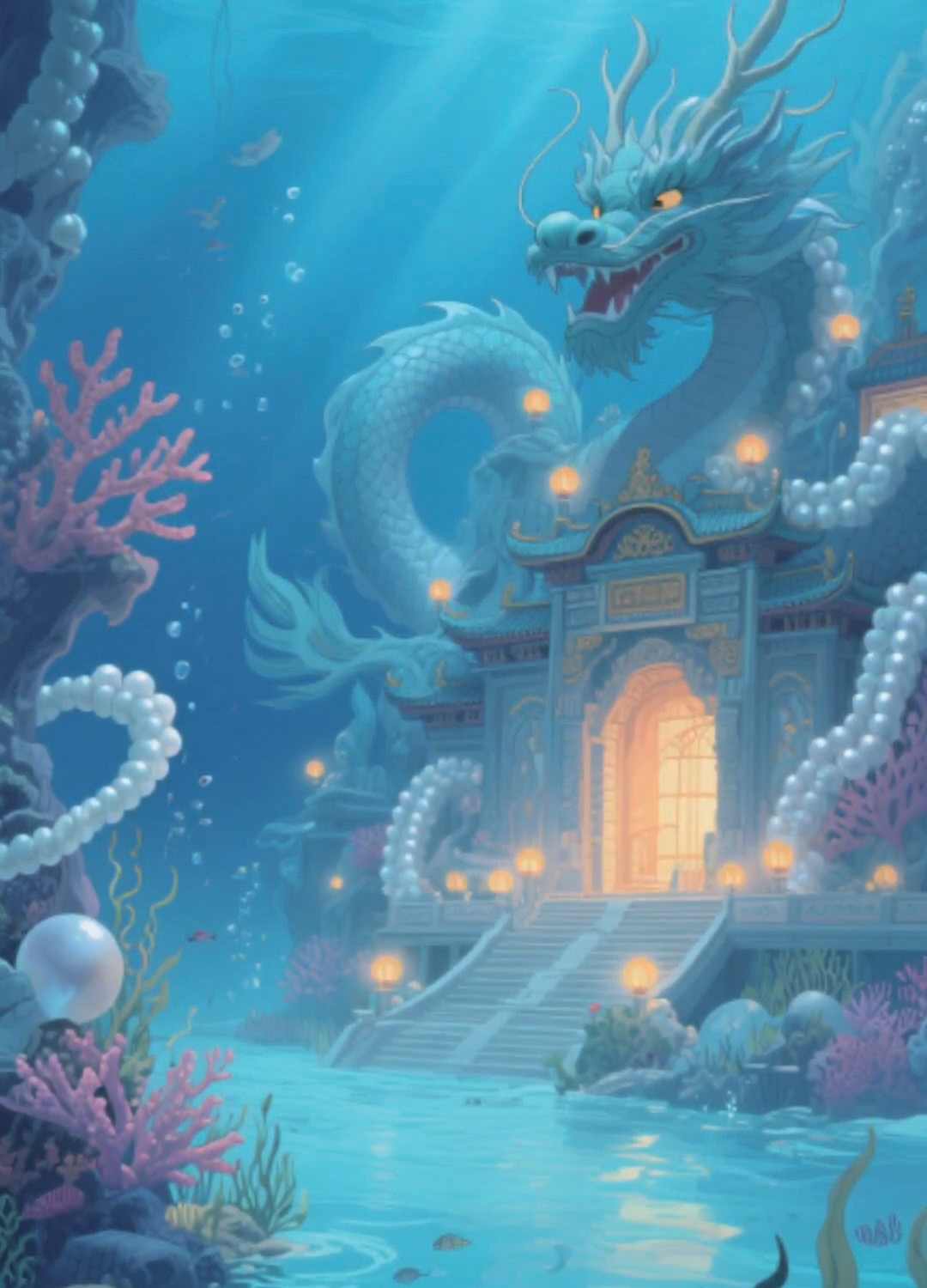 龙宫 · The Loong Palace (AI-generated Image)